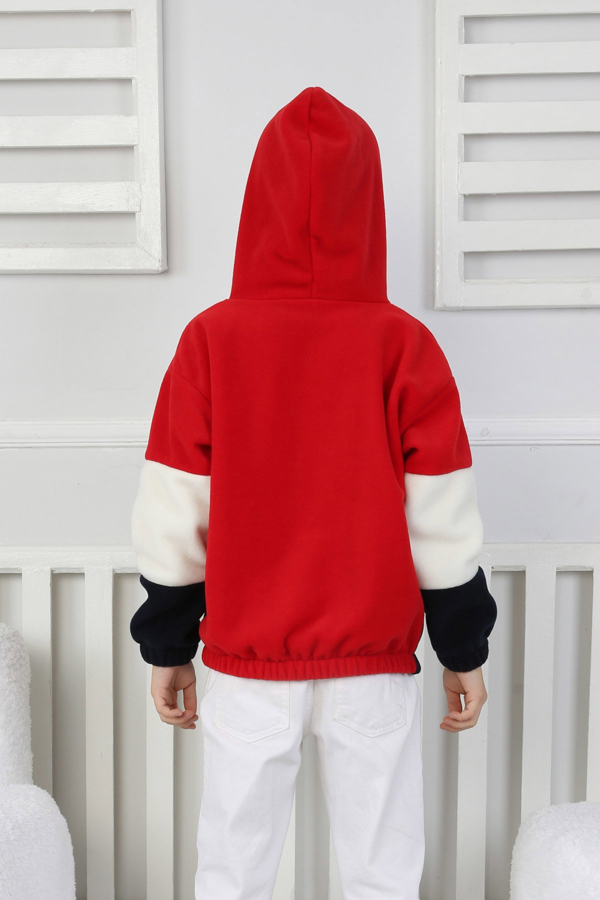 Erkek Çocuk Kirmizi Renkli Çocuk Polar Sweat - 26725 - 4