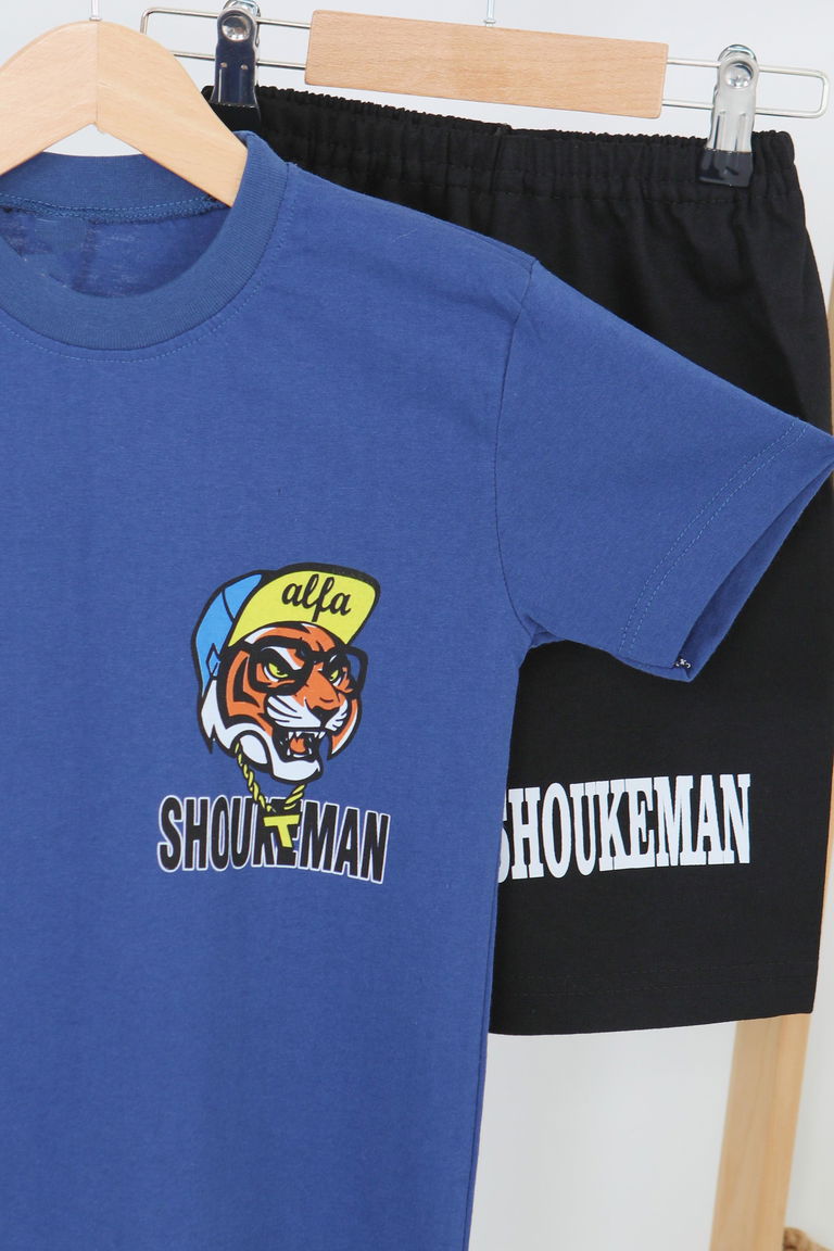 Erkek Çocuk Lacivert Baskılı Eşofman Takımı - 27451 - TOFİSA