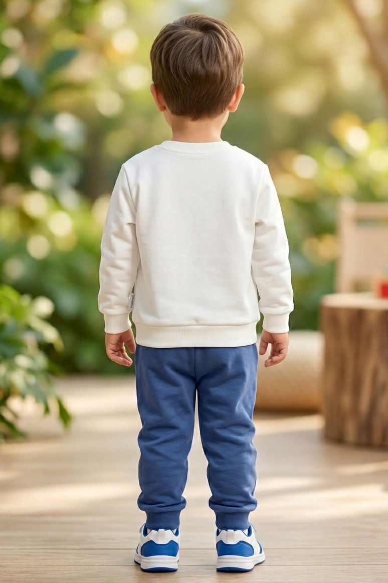 Erkek Çocuk Lacivert Baskılı Şardonlu İkili Takımı - 28351-LACIVERT - 2