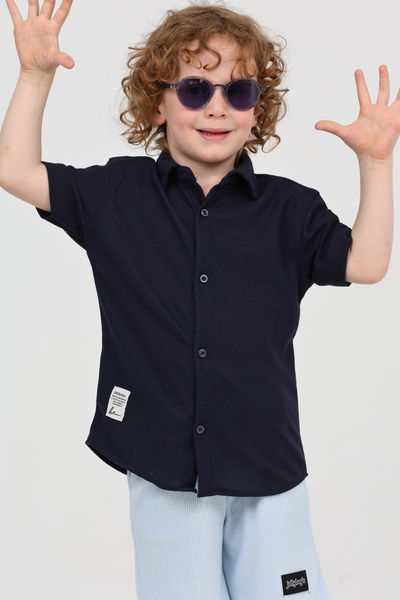 Erkek Çocuk Lacivert Gömlek - 27219 