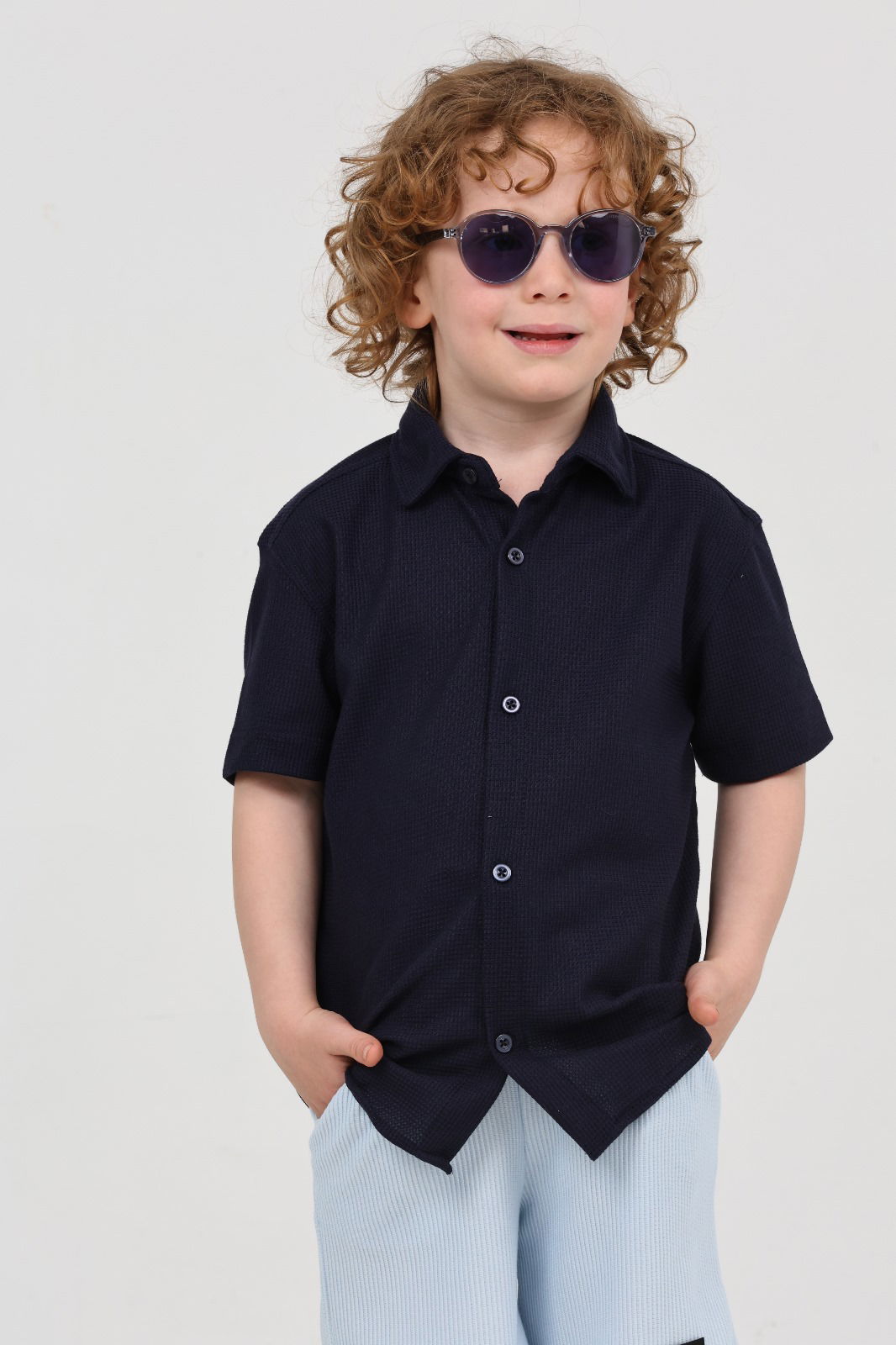Erkek Çocuk Lacivert Gömlek - 27219 - 2