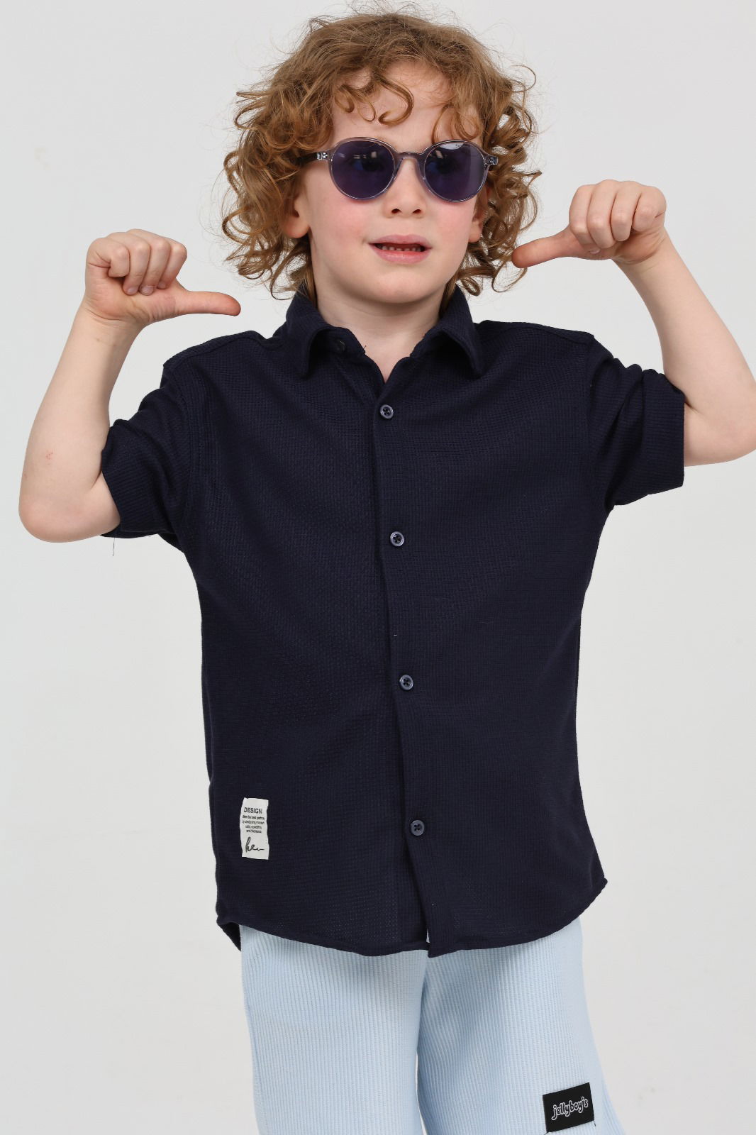 Erkek Çocuk Lacivert Gömlek - 27219 - 3
