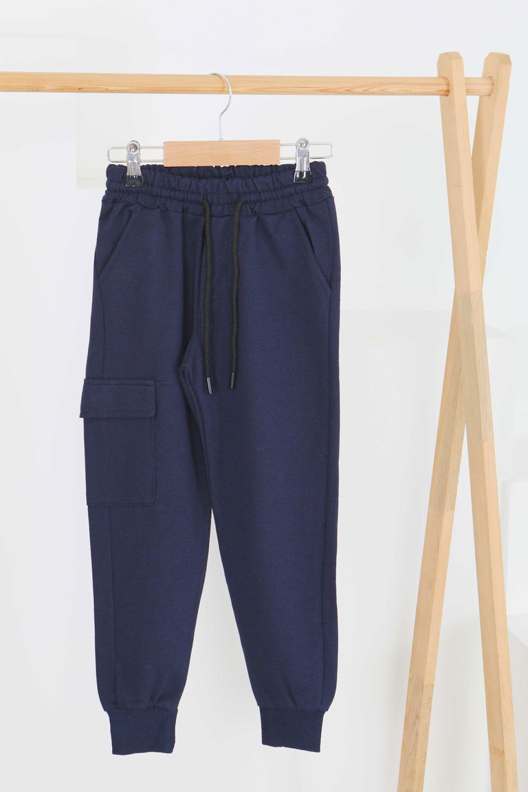 Erkek Çocuk Lacivert Kargo Cep Eşofman Altı - 27452 - TOFİSA