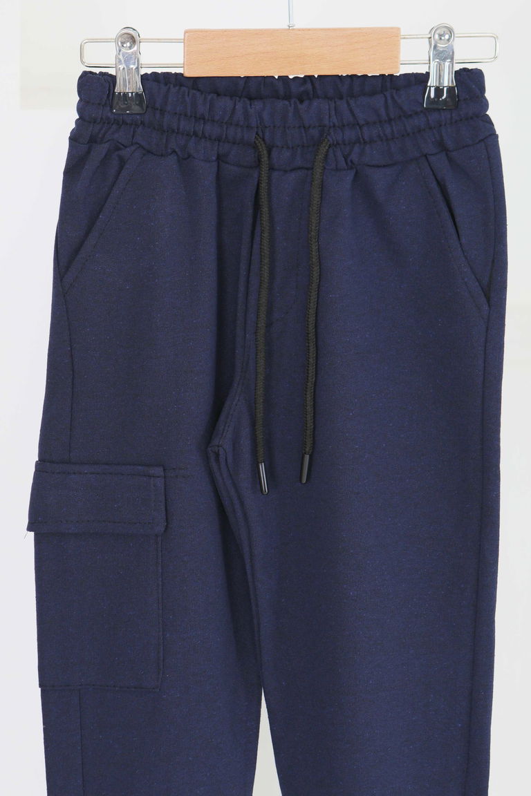 Erkek Çocuk Lacivert Kargo Cep Eşofman Altı - 27452 - TOFİSA