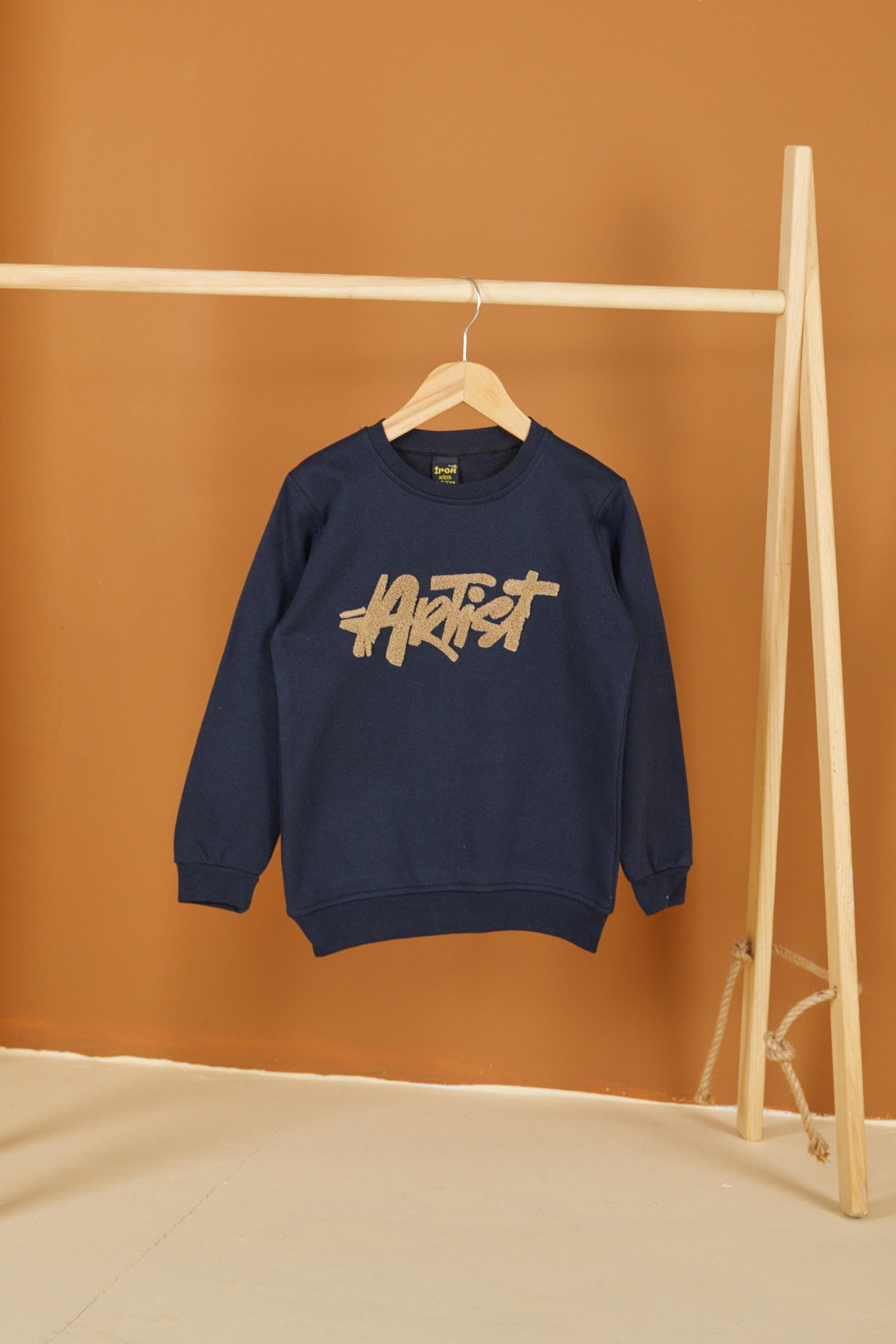 Erkek Çocuk Lacivert Nakışlı Sweatshirt - 26553 - 1