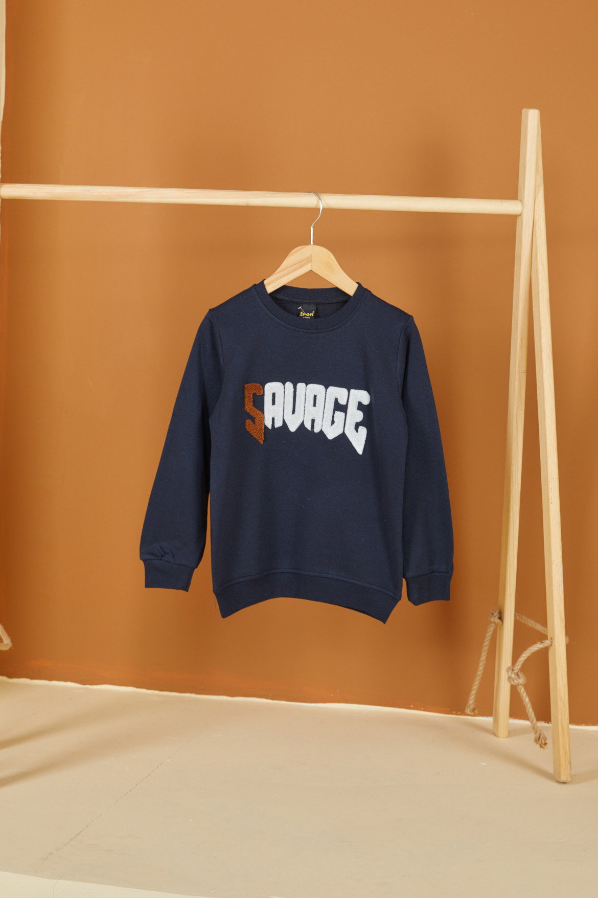 Erkek Çocuk Lacivert Nakışlı Sweatshirt - 26554 - 1