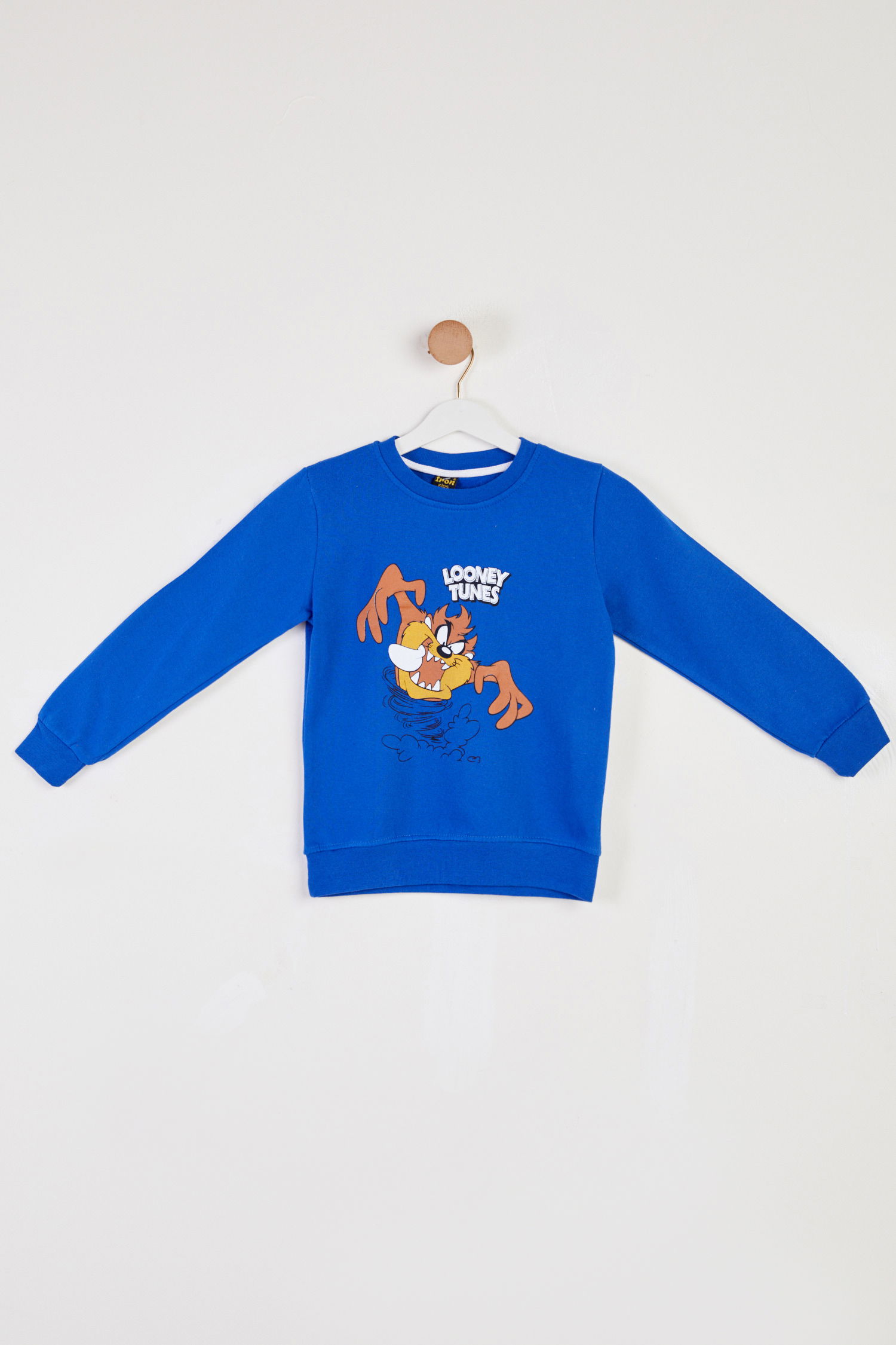 Erkek Çocuk Mavi Baskılı Sweatshirt - 26439 - 1