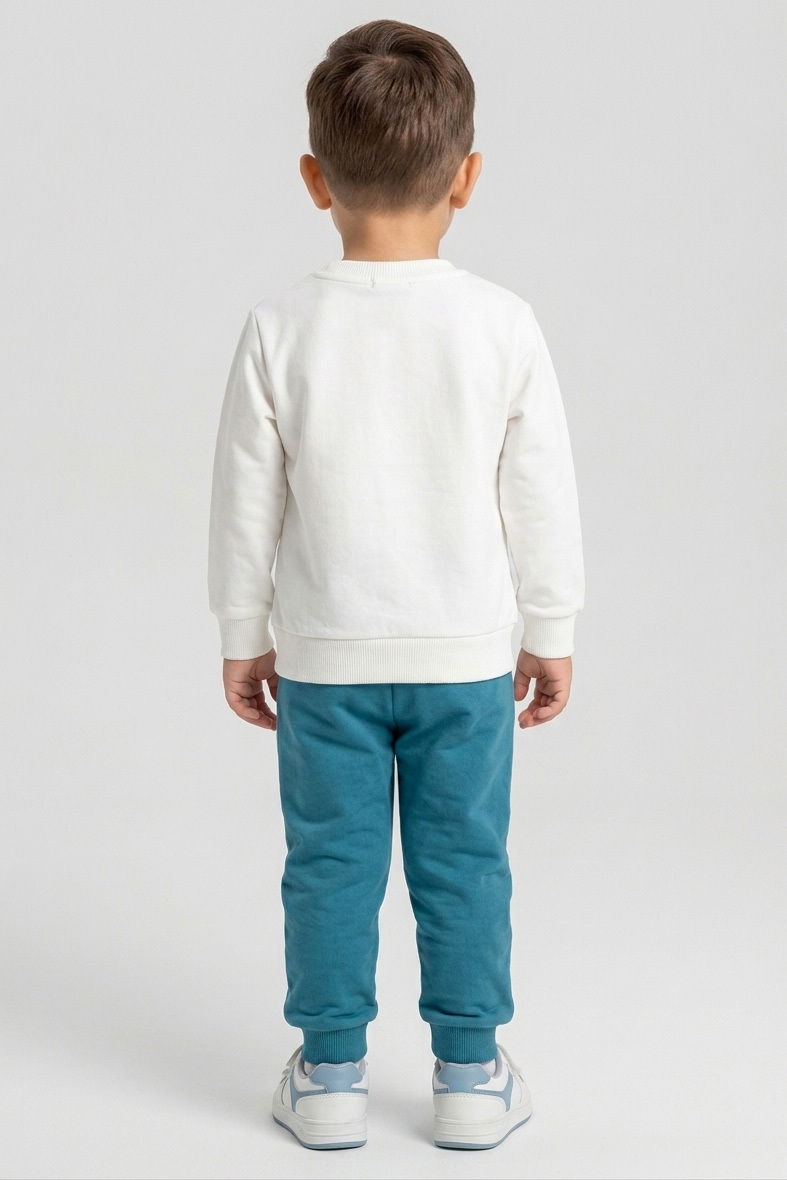 Erkek Çocuk Mint Baskılı Şardonlu İkili Takımı - 28352-MINT - 2