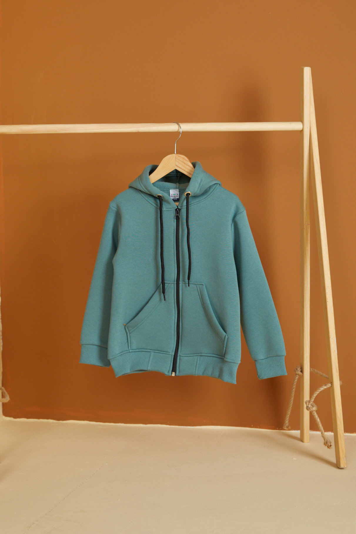 Erkek Çocuk Mint Fermuarlı sweatshirt - 26557 - 1