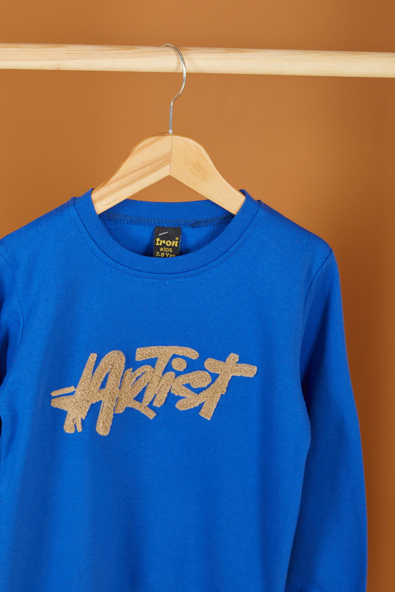 Erkek Çocuk Saks Nakışlı Sweatshirt - 26553 - 2