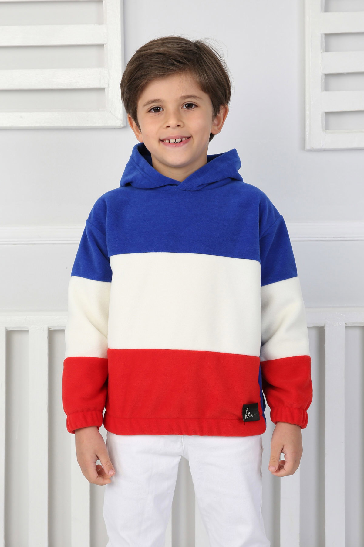 Erkek Çocuk Saks Renkli Çocuk Polar Sweat - 26725 - 1
