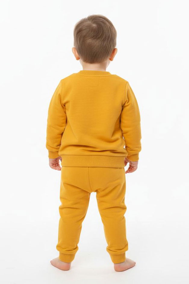Erkek Çocuk Sari Baskılı Şardonlu Eşofman Takımı - 28101-SARI - 2