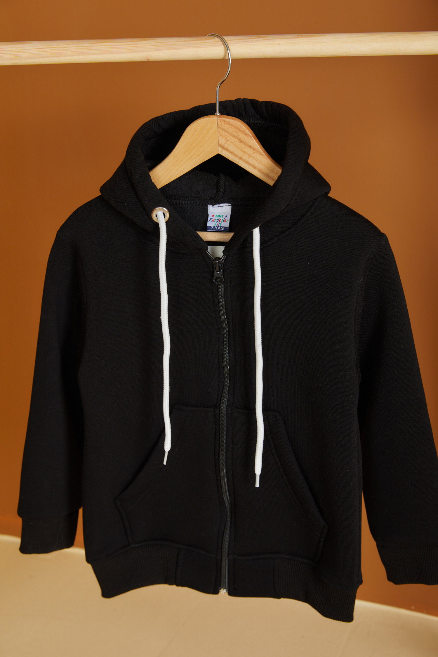 Erkek Çocuk Siyah Fermuarlı sweatshirt - 26557 - 2