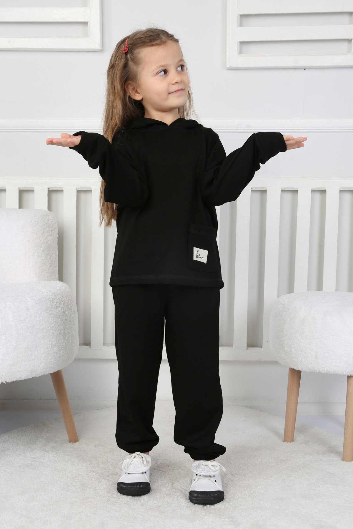 Erkek Çocuk Siyah Unısex Çocuk Takım - 26722 - 4