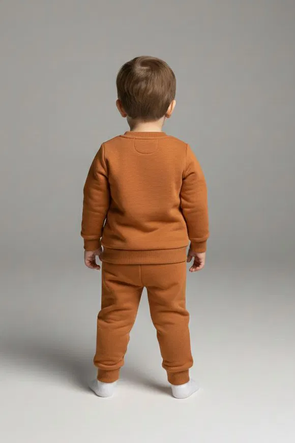 Erkek Çocuk Taba Kanguru Cepli Takım - 28191-TABA - TOFİSA