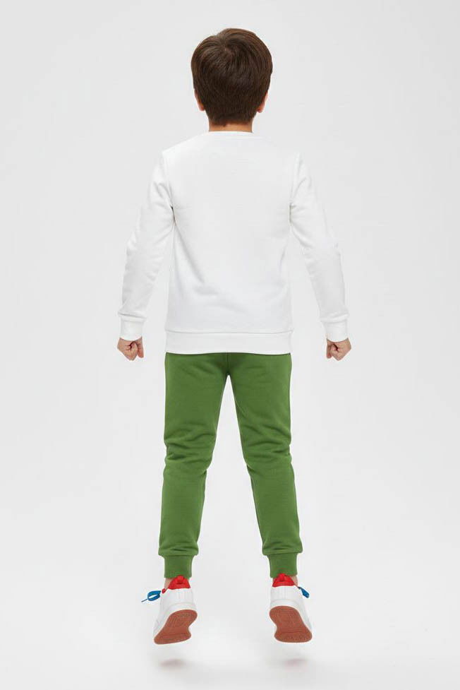 Erkek Çocuk Yesil Baskılı Şardonlu Pijama Takımı - 28241-YESIL - 2