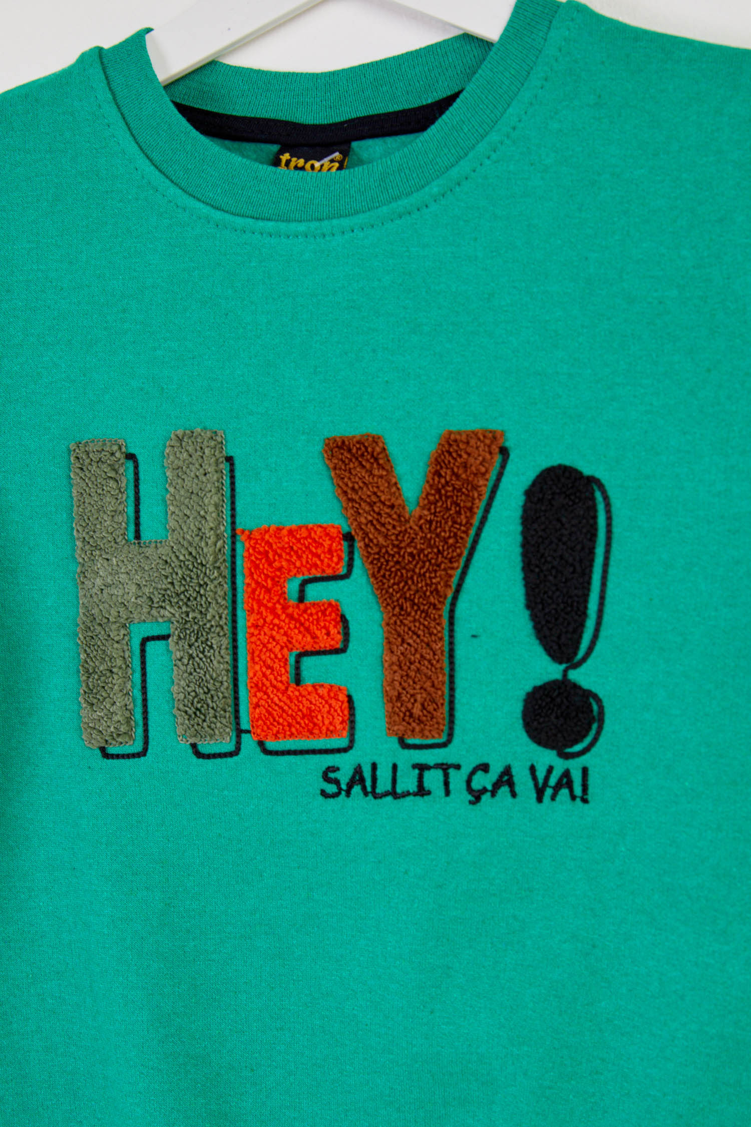 Erkek Çocuk Yesil Baskılı Sweatshirt - 26440 - 2