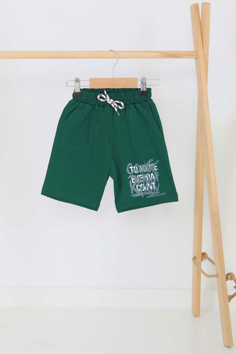 Erkek Çocuk Zümrüt Baskılı Şort - 27330 - TOFİSA
