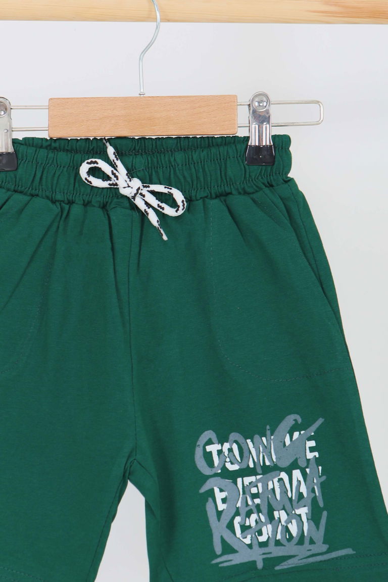 Erkek Çocuk Zümrüt Baskılı Şort - 27330 - TOFİSA