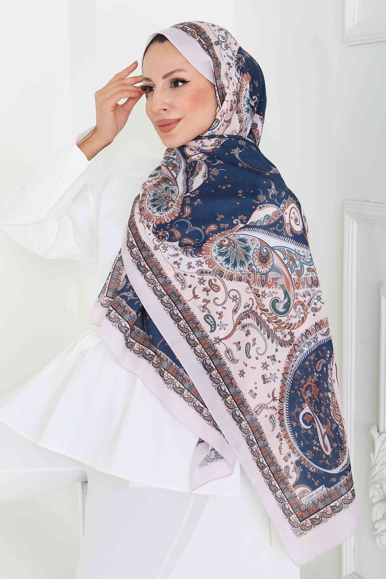 Ethnic Grace Serisi Pamuk Şal - 27855-KREM - TOFİSA