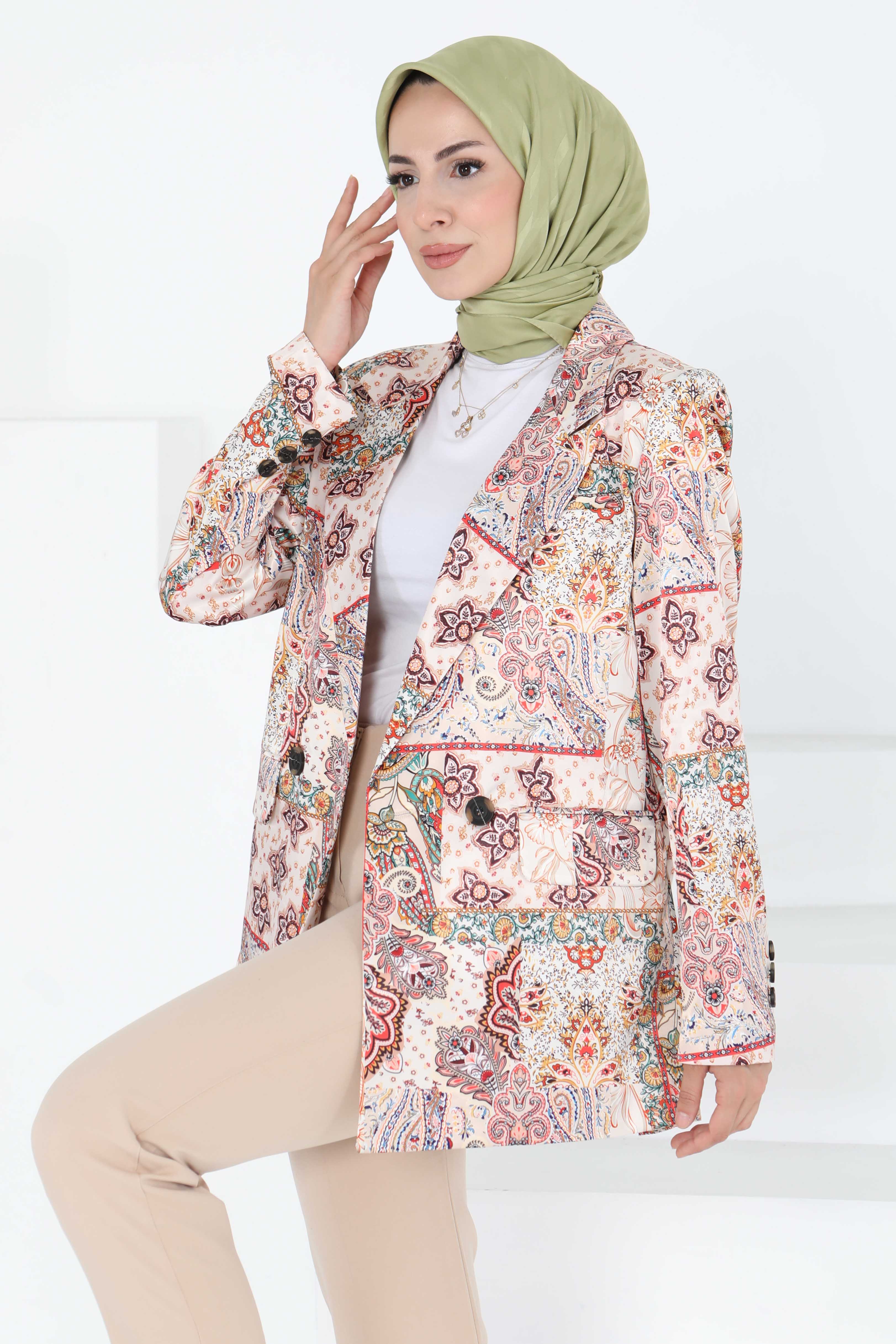 Etnik Desen Ceket - 27250 - 1