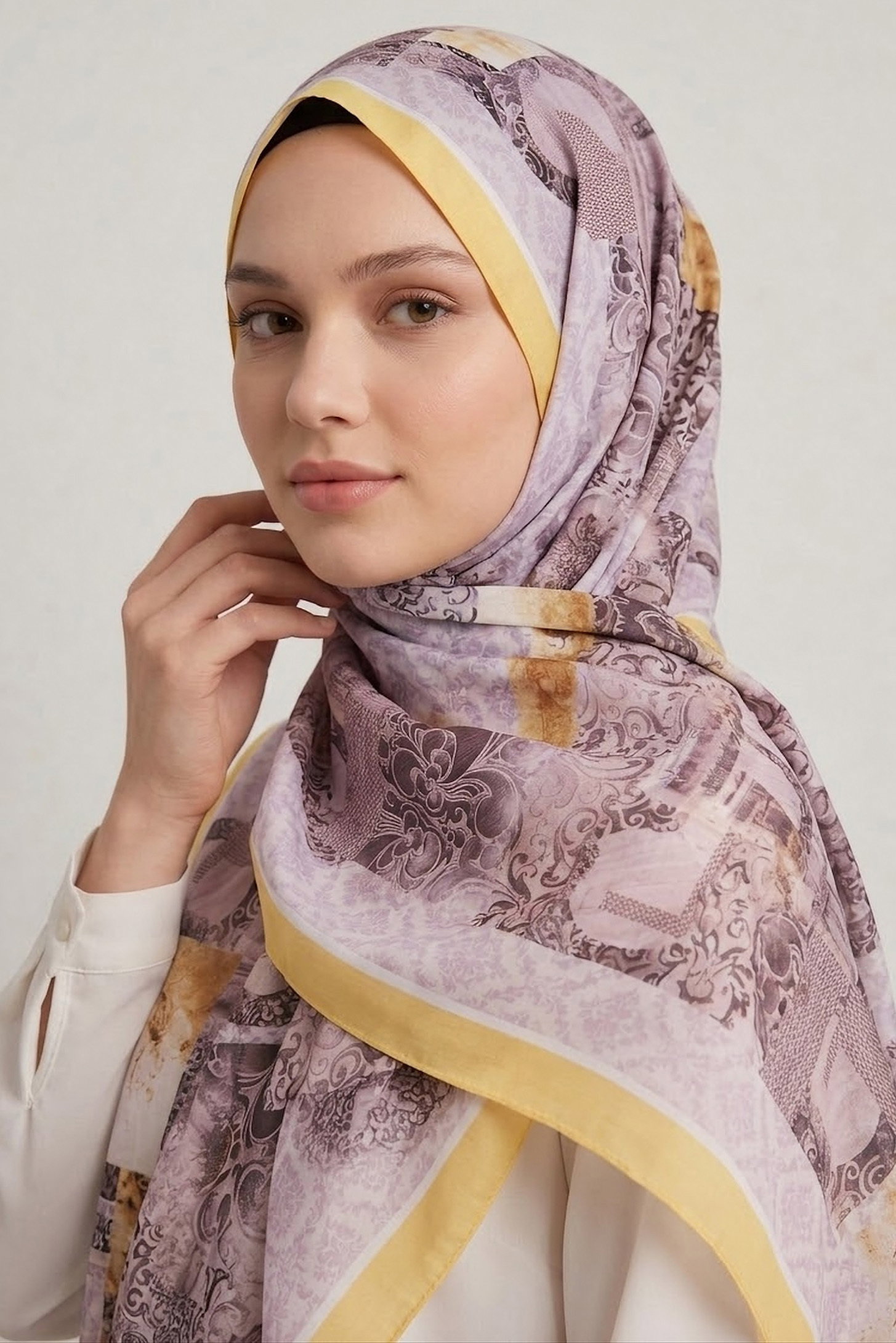 Etnik Desen Pamuk Şal Sari - 28760-SARI - 1