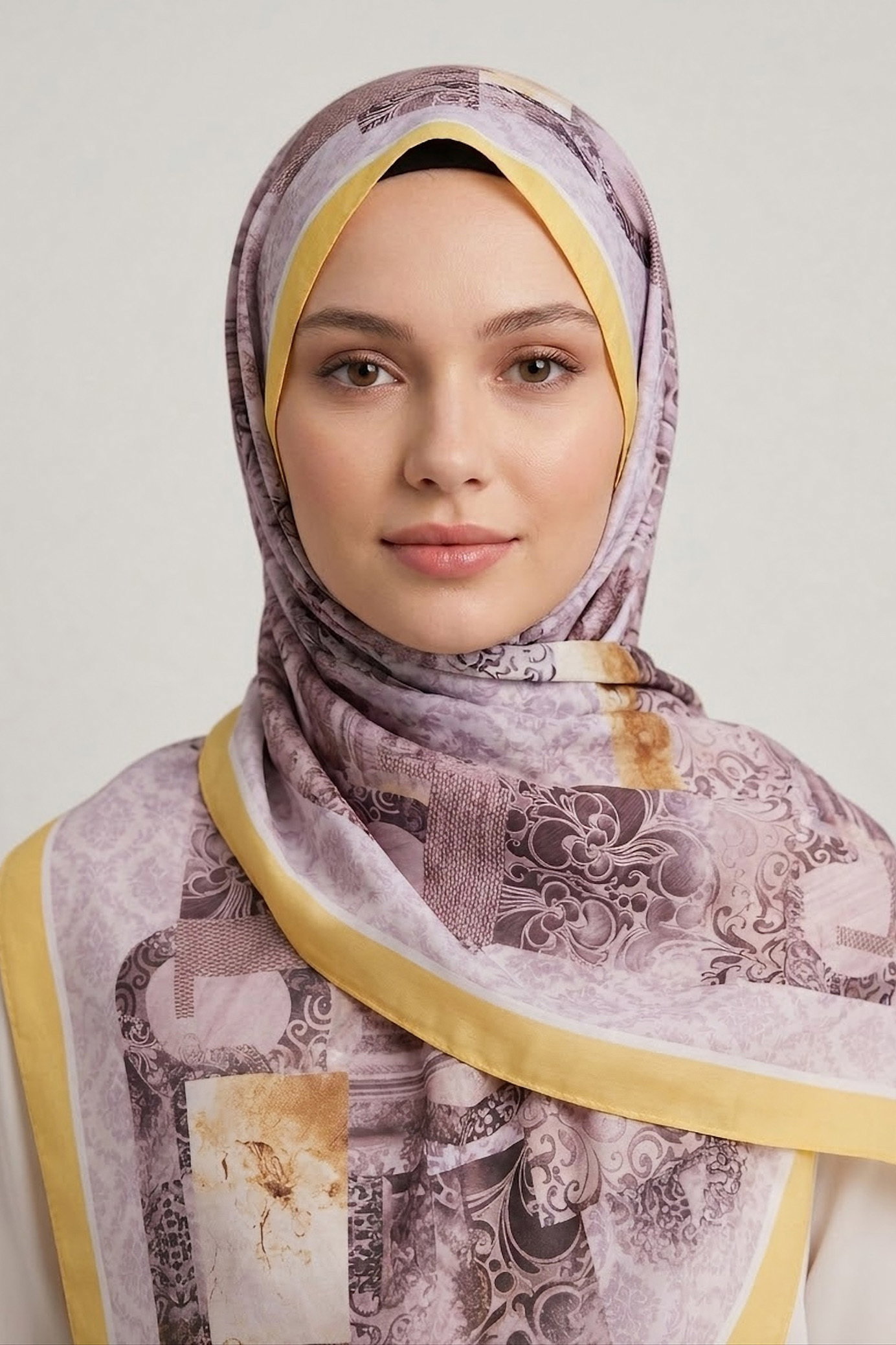 Etnik Desen Pamuk Şal Sari - 28760-SARI - 2