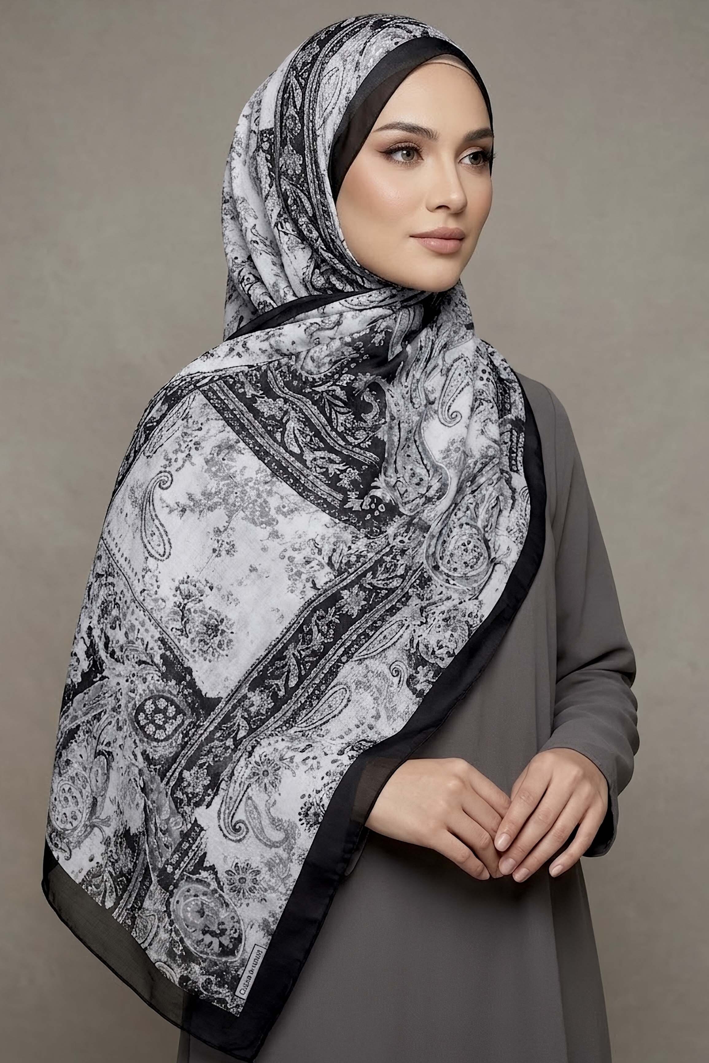 Etnik Grace SerisiPamuk Şal Siyah - 28761-SIYAH - 2