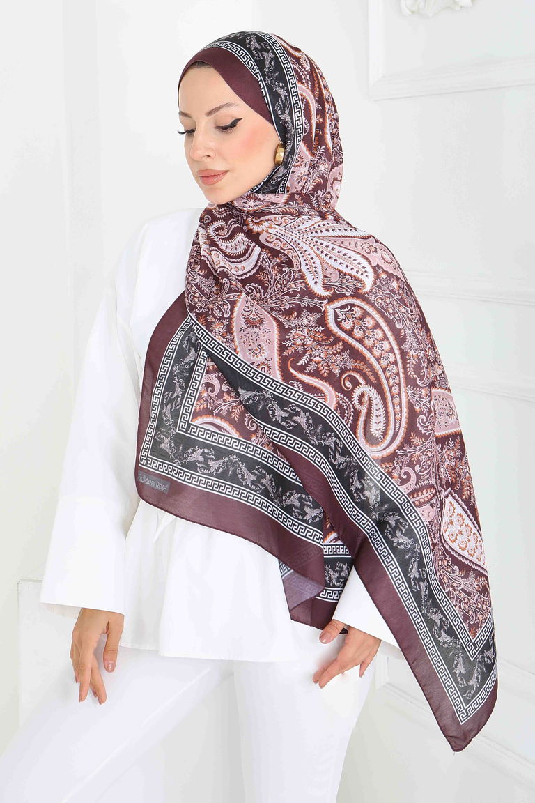 Etnika Soul Serisi Pamuk Şal - 27856-KAHVE - TOFİSA