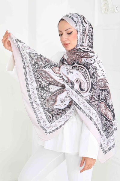 Etnika Soul Serisi Pamuk Şal - 27856-KREM 