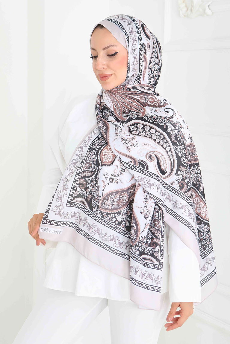 Etnika Soul Serisi Pamuk Şal - 27856-KREM - TOFİSA