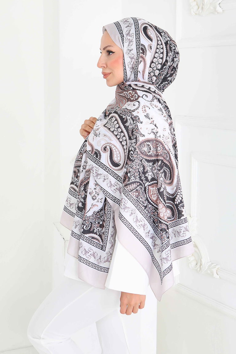 Etnika Soul Serisi Pamuk Şal - 27856-KREM - TOFİSA