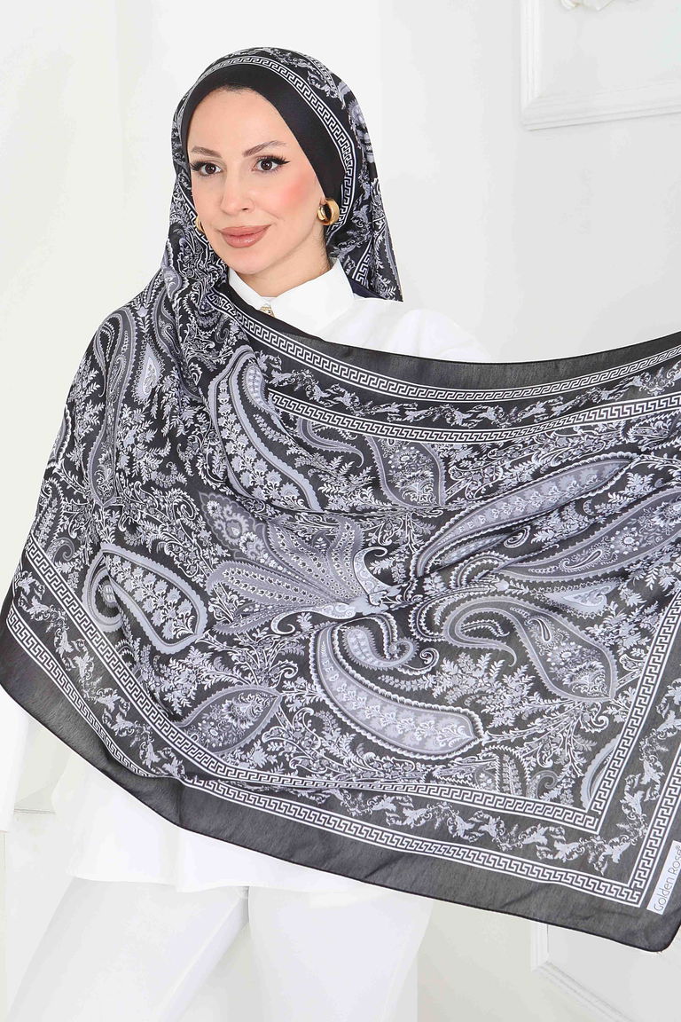 Etnika Soul Serisi Pamuk Şal - 27856-SIYAH - TOFİSA