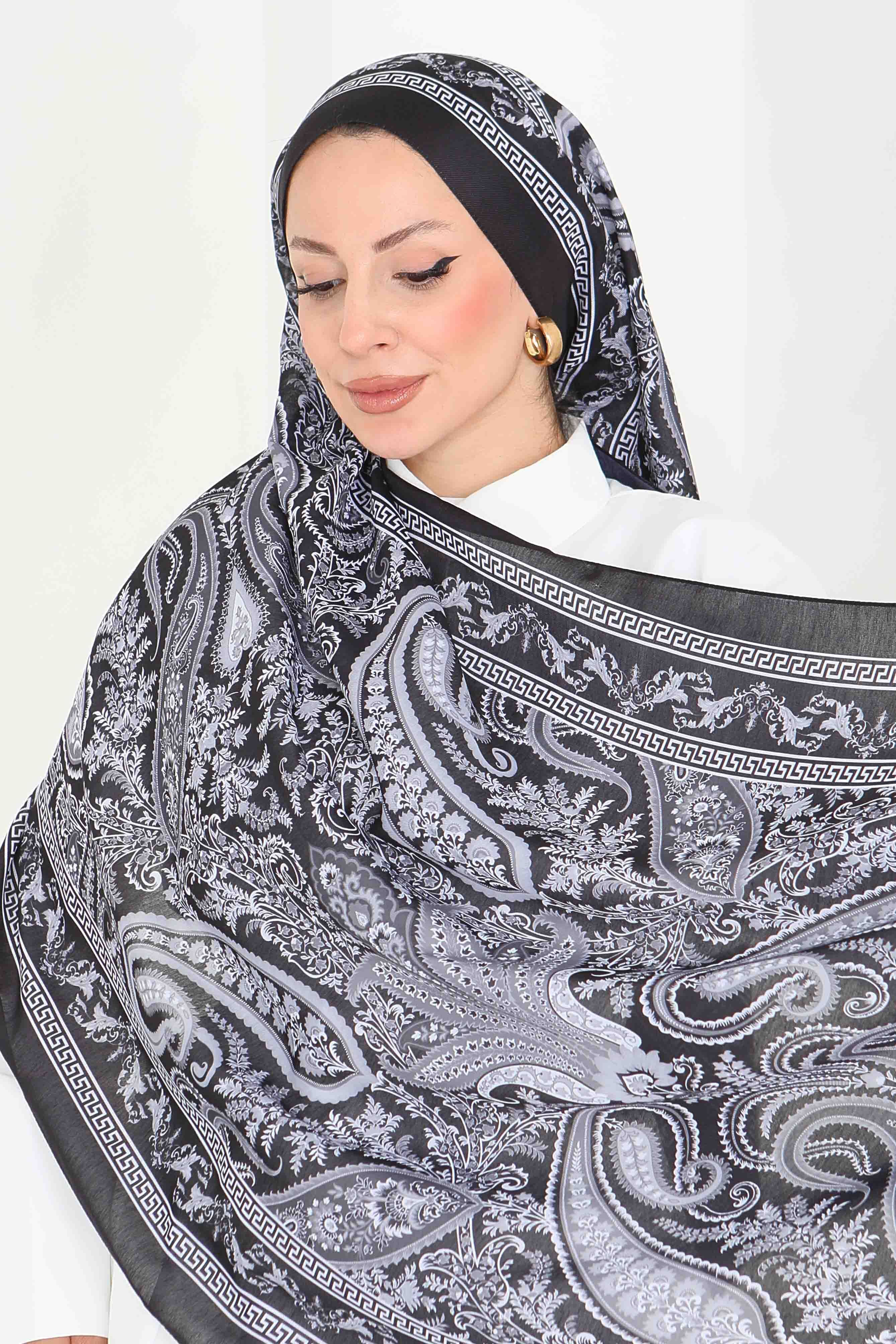 Etnika Soul Serisi Pamuk Şal - 27856-SIYAH - 4