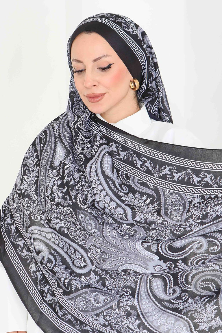 Etnika Soul Serisi Pamuk Şal - 27856-SIYAH - TOFİSA