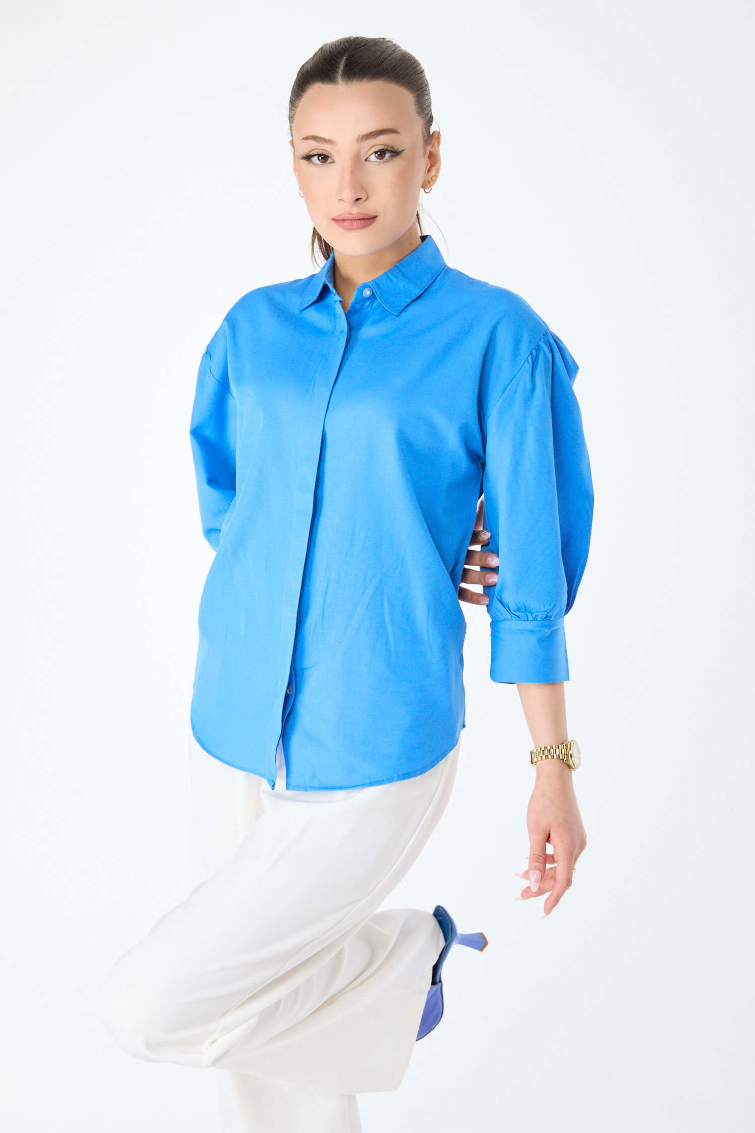 Fakir Kol Gömlek - 24376-MAVI - 7