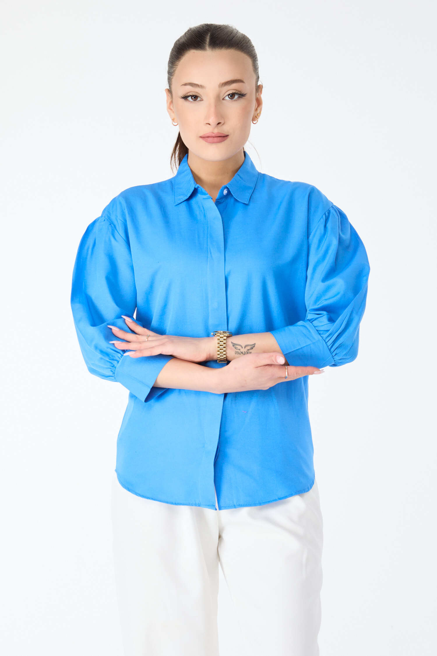 Fakir Kol Gömlek - 24376-MAVI - 9