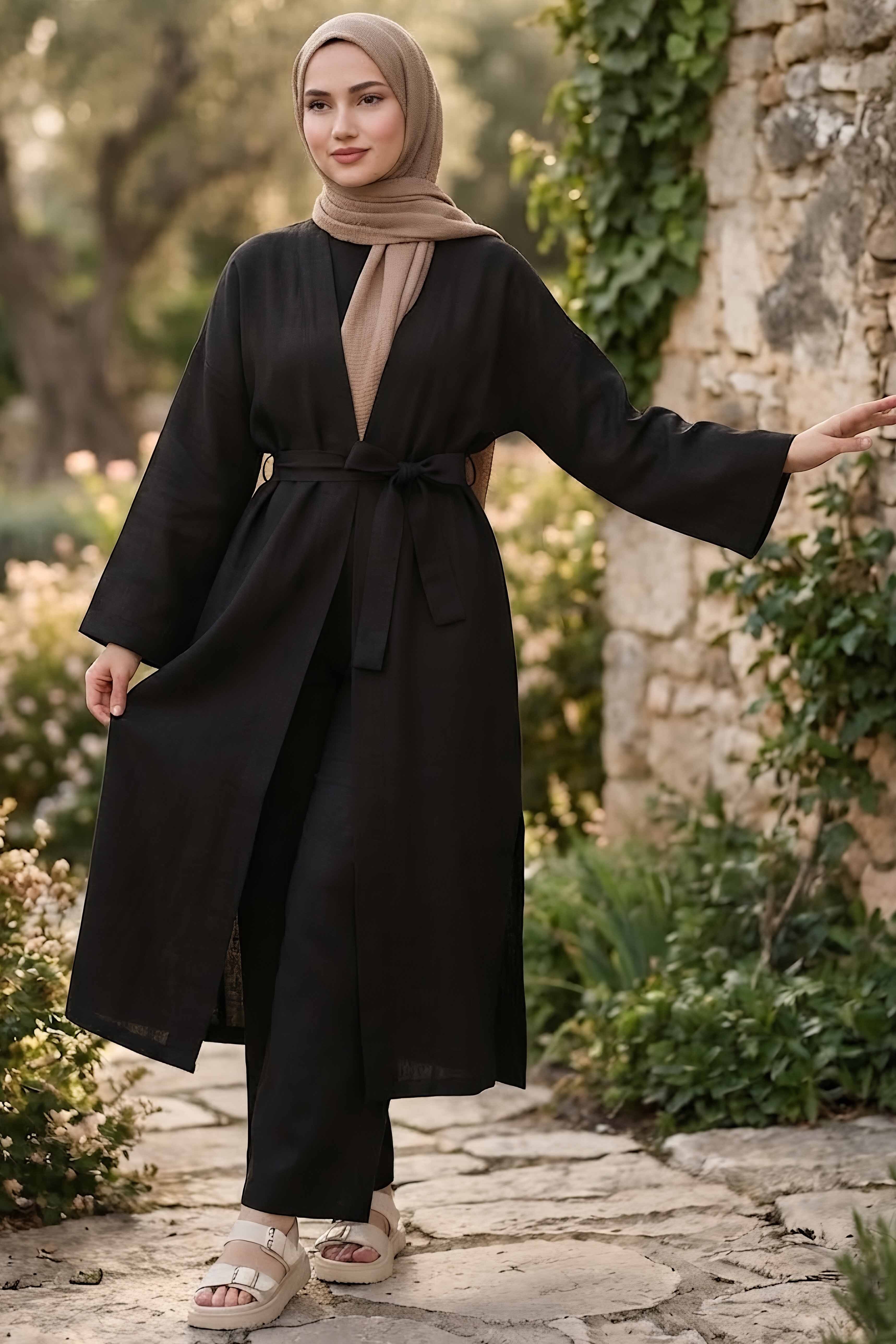 Ferace Pantolon İkili Takım Siyah - 1346-SIYAH - 1