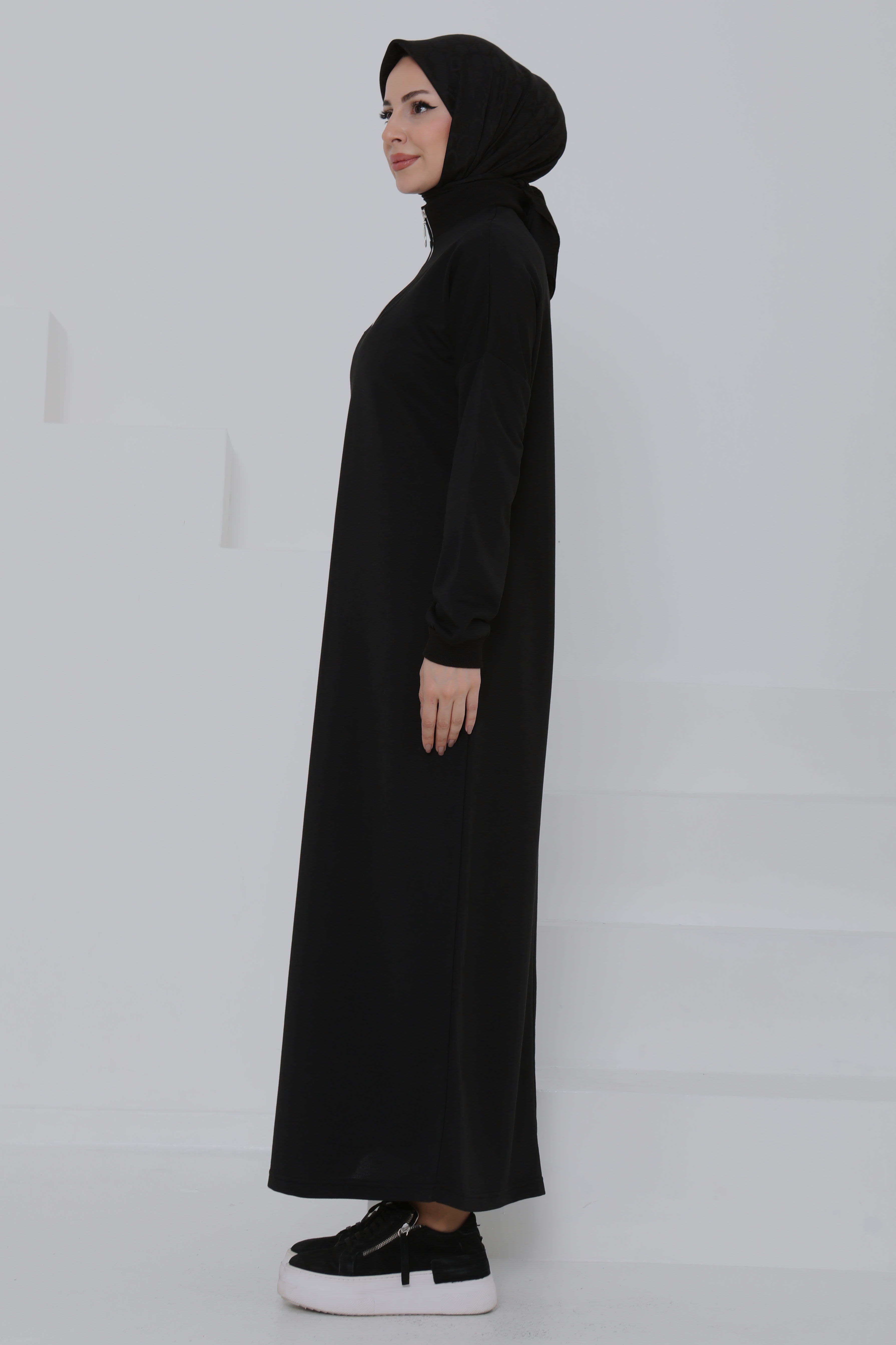 Fermuarlı Elbise - 27046 - 4