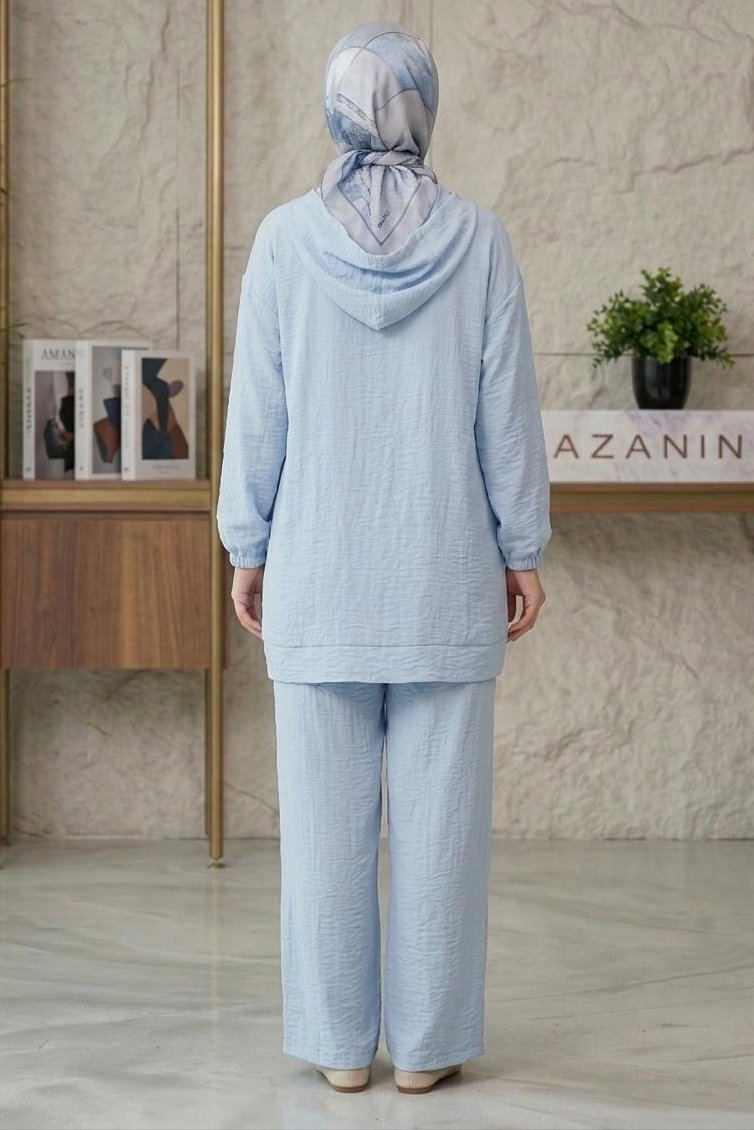 Fermuarlı İkili Takım Bebe Mavi - 28780-BEBE-MAVI - 3
