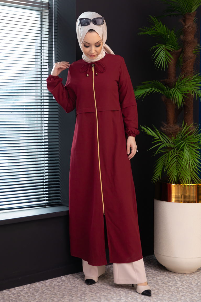 Fermuarlı Kap Bordo - 27072 - TOFİSA