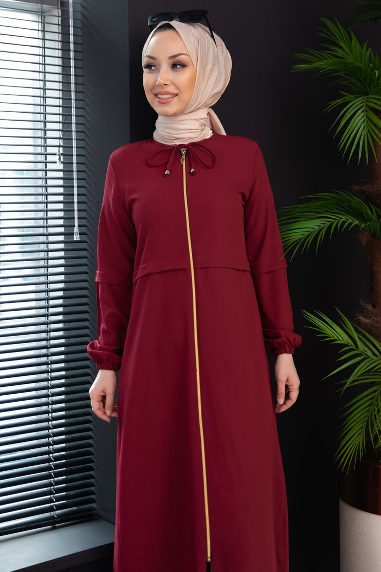 Fermuarlı Kap Bordo - 27072 - TOFİSA