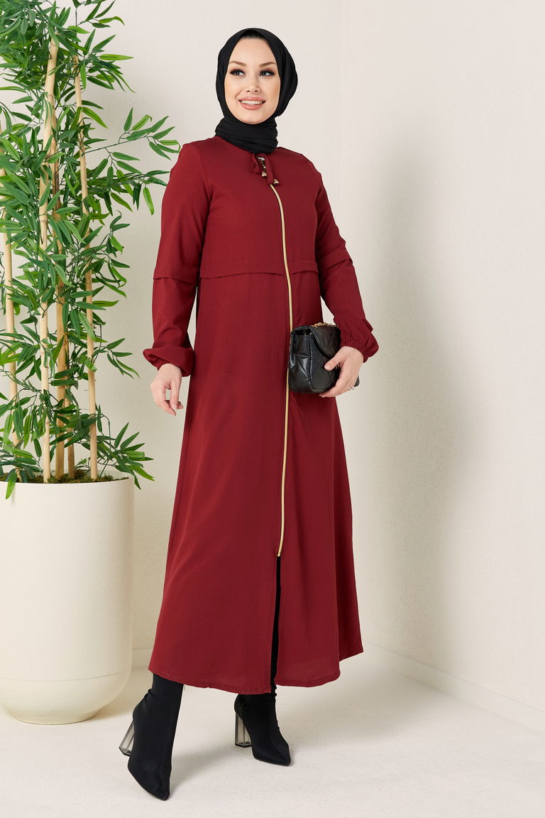 Fermuarlı Kap Bordo - 27072 - TOFİSA