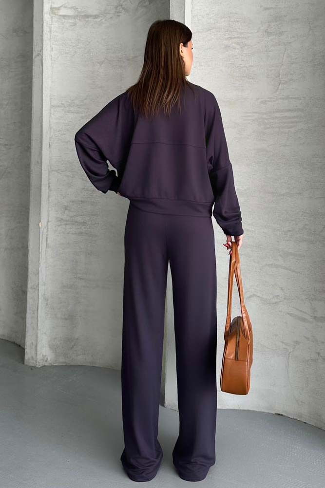 Fermuarlı Modal İkili Takım - 27713-MOR - TOFİSA