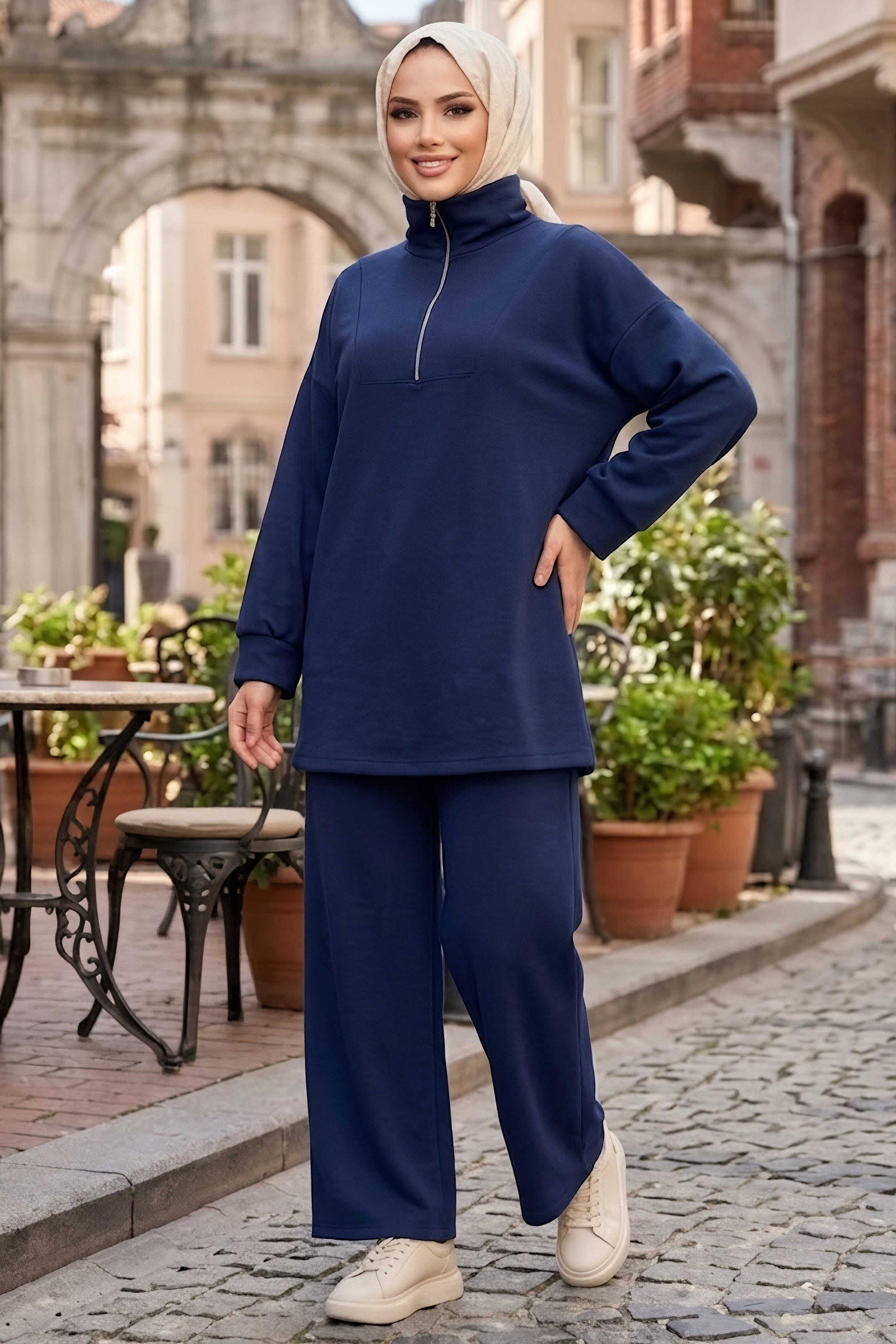 Fermuarlı Oysh Modal Takım Lacivert - 28920-LACIVERT - 1