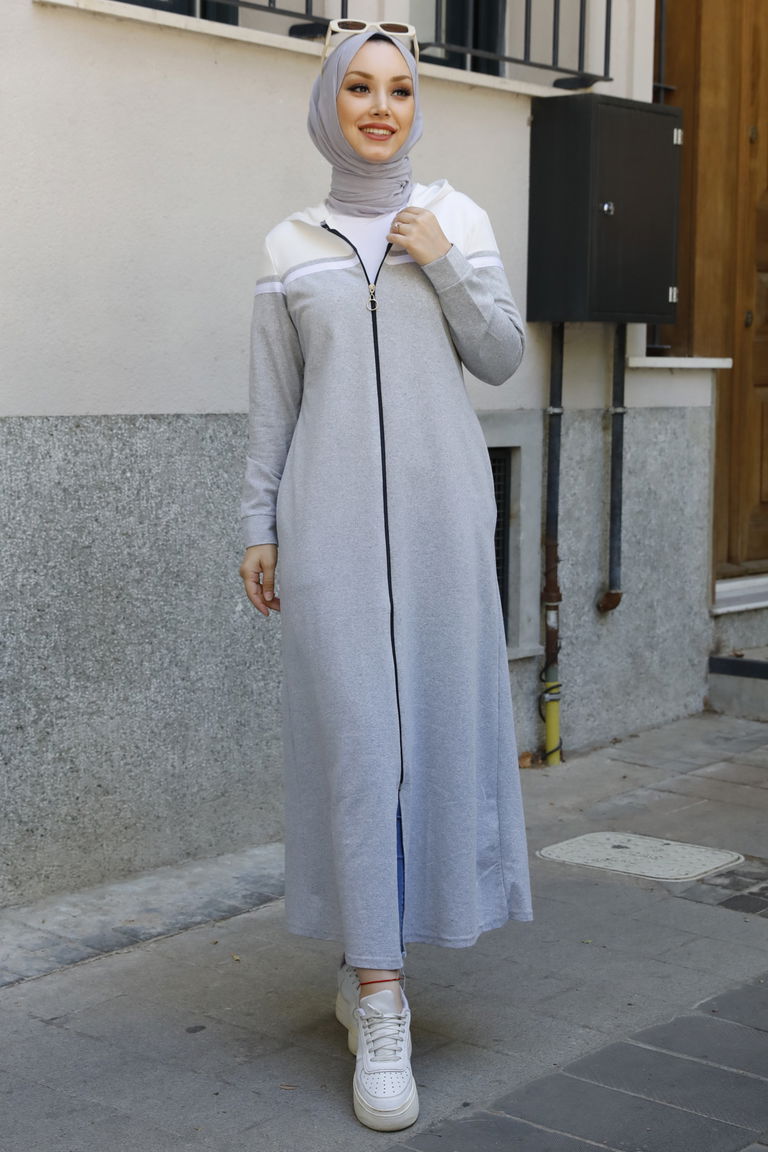 Ferace Gri Ekru - 4132 - TOFİSA