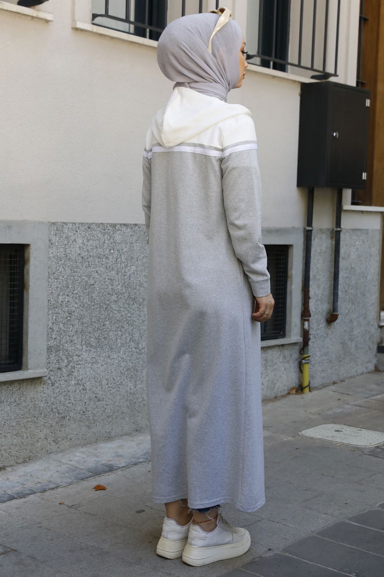 Ferace Gri Ekru - 4132 - TOFİSA