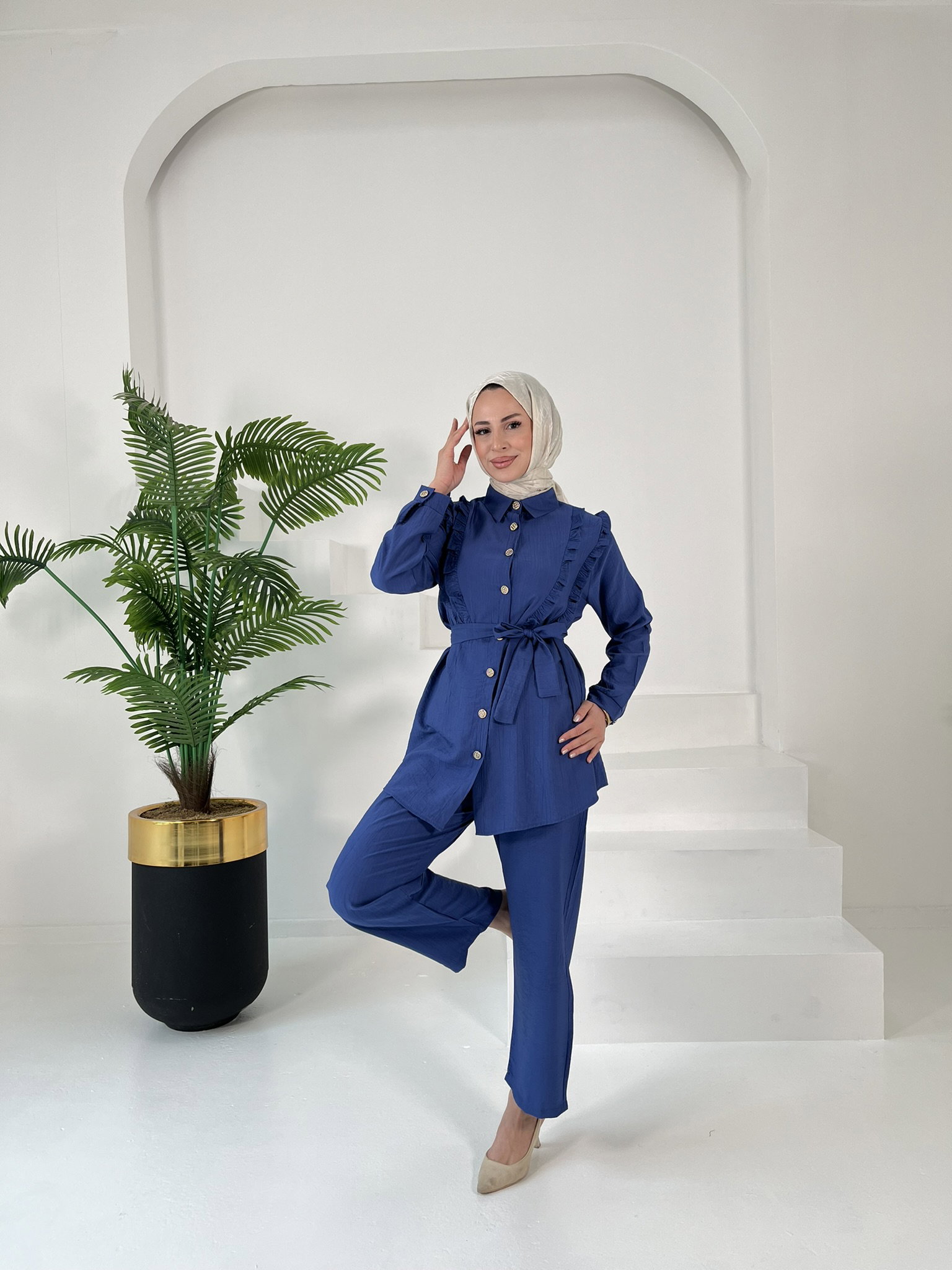 Fırfır Detaylı İkili Takım - 27003 - 15