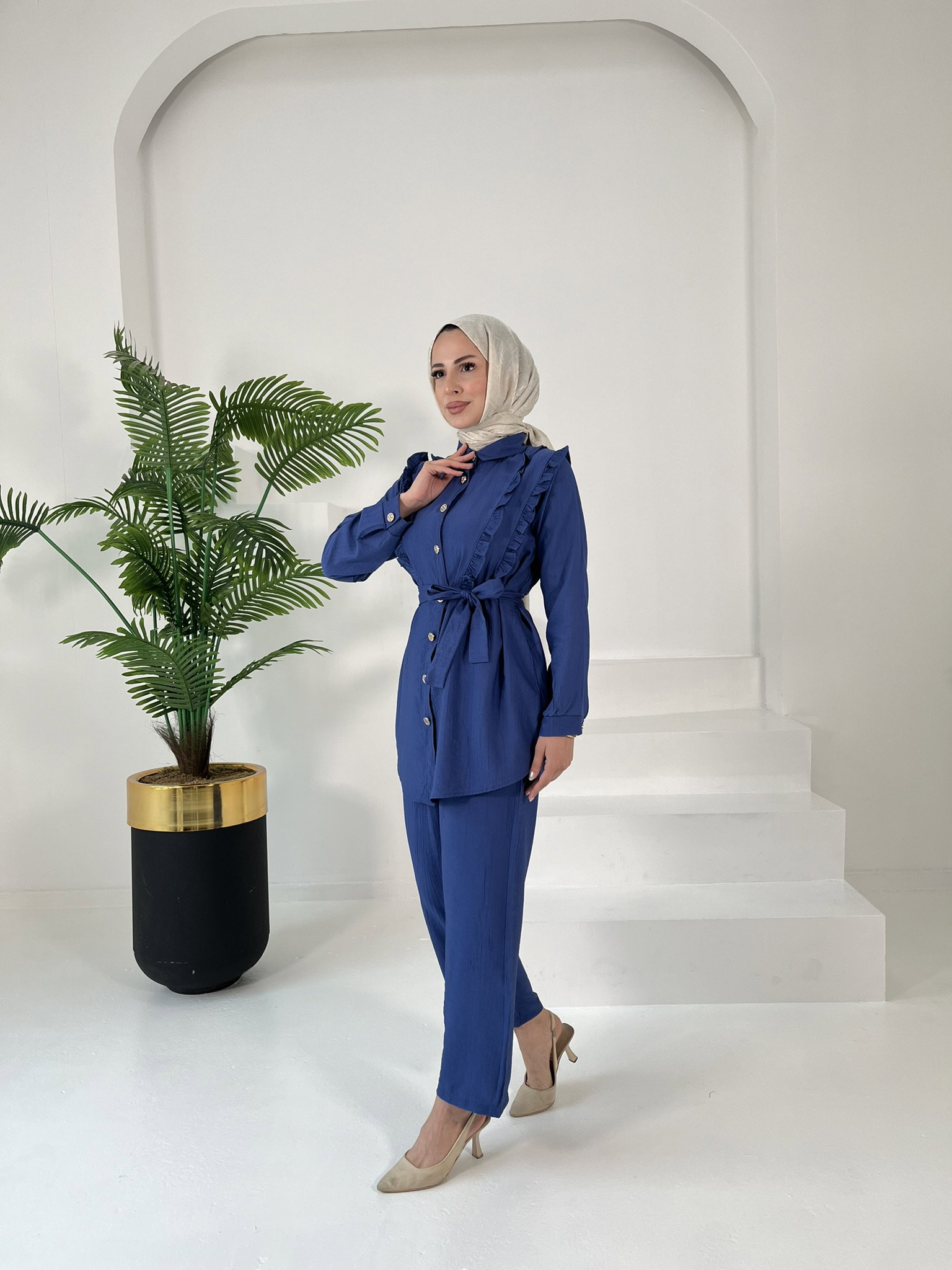 Fırfır Detaylı İkili Takım - 27003 - 5