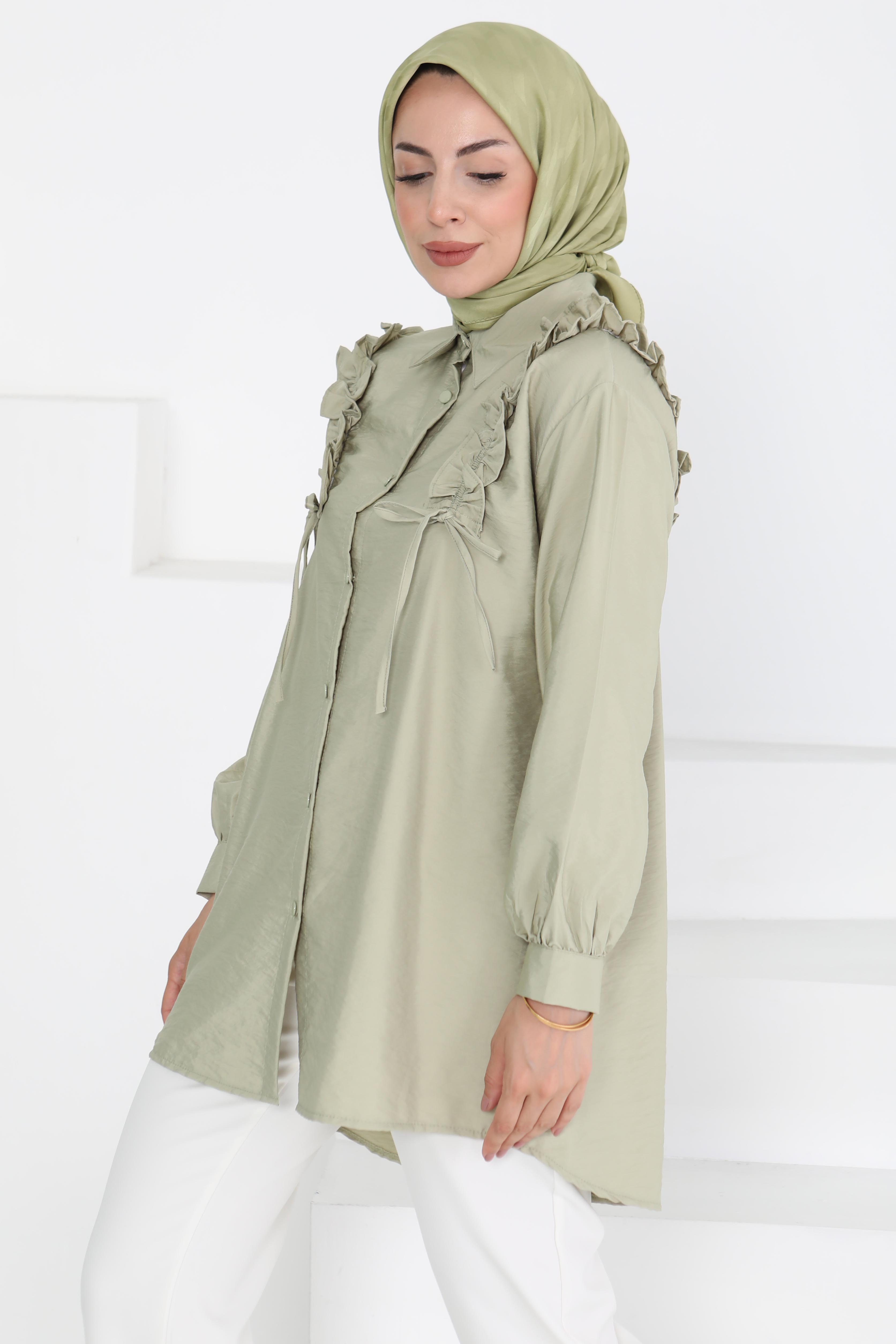 Fırfır Detaylı Tunik - 27274 - 2